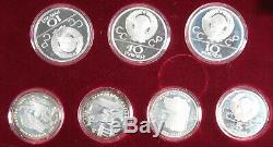 Russia USSR 1980 Moscow Olympics 20.24 Oz Silver 28 COIN GEM Proof Set +BOX &COA