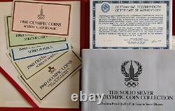Russia USSR 1980 XXII Moscow Olympics 28 Coin Silver Proof Set with Case + COA's