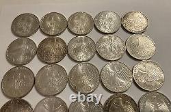 SET 23 SILVER 1972 Germany Olympic Games Munich 10 Mark Coins 5 Varieties 357 g
