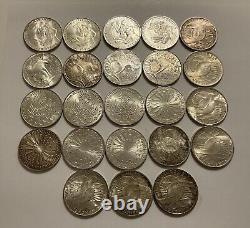 SET 23 SILVER 1972 Germany Olympic Games Munich 10 Mark Coins 5 Varieties 357 g