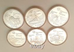 SET of 6 1976 Montreal Canada XXI Olympic Proof Silver $10 Coin 1.44 Troy Oz Eac