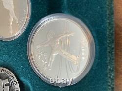 STERLING SILVER COINS CANADA 1988 CALGARY OLYMPIC WINTER GAMES SET10 Coins