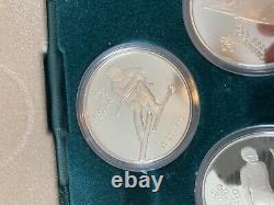 STERLING SILVER COINS CANADA 1988 CALGARY OLYMPIC WINTER GAMES SET10 Coins