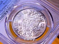 SUPERB Toning & Luster Japan 1964 1000 Yen Olympics Comm. PCGS MS67 Silver Coin