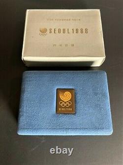 Seoul 1988 Olympic Gold And Silver Proof Coin Set 7 Coins 1.5 Oz Gold + Silver
