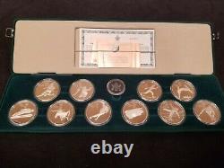 Set of 10 1988 Calgary Olympic 1 oz Silver Canadian $20 Coins