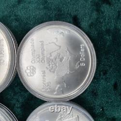 Set of 4 Silver Montreal Canada Olympic Silver Coins Uncirculated
