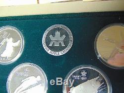Set of 8 Proof 1988 Calgary Olympic 1 oz Silver Coins Canada $20 Silver (m. Rm)