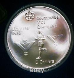 Silver 1975 Canadian Olympic Coin Set Series IV Two Each $5 & $10 Coins 5650-53