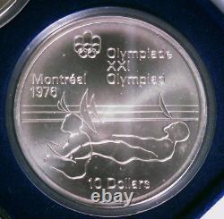 Silver 1975 Canadian Olympic Coin Set Series V Two Each $5 & $10 Dollar Coins 1