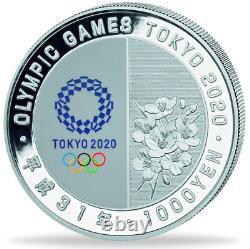 Silver Coin Tokyo 2020 Olympic Games Baseball 1000 YEN PP, 1oz Fine Silver