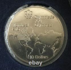 Silver Olympic 4 Coin Set 1976 Canada (Montreal) in case- Series I (Geographic)