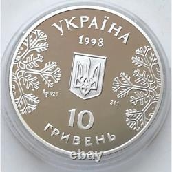 Silver commemorative coin of Ukraine 10 hryvnia Biathlon? V? Olympic Games 199