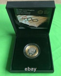 Simply Coins 2008 SILVER PROOF OLYMPIC HANDOVER 2 TWO POUND COIN BOX COA