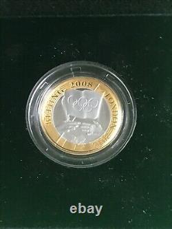 Simply Coins 2008 SILVER PROOF OLYMPIC HANDOVER 2 TWO POUND COIN BOX COA