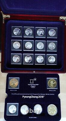 South Korea Pyeongchang 2018 Winter Olympics 500 Won Silver Coin Set