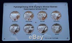 South Korea Pyeongchang 2018 Winter Olympics Silver Set 16 Coins 5000 won