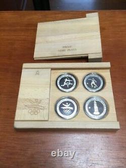 Spain Official Barcelona 1992 Olympic 4 coin 2000 PTAS Silver Proof Set HARD2FIN
