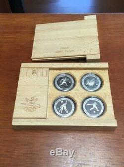 Spain Official Barcelona 1992 Olympic 4 coin 2000PTAS Silver Proof Set HARD2FIN