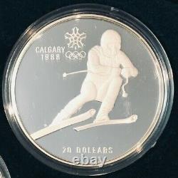 Sterling Mint 92.5% Silver Canada 1988 Calgary Olympic Winter Games 10 Coin Set