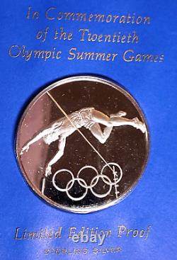 Sterling Silver 1972 Proof Coin of the 20th Olympic Summer Games