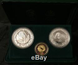 Sydney 2000 Olympic Gold and Silver 3 Proof Coin Set #8 Achievement (Torch)