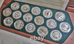 Sydney 2000 Olympic Silver Coin Collection 16pc Set. 999 Fine 31.6gr OGP COA