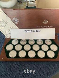 Sydney 2000 Olympics $5 Silver Coins in Jarrah presentation Case