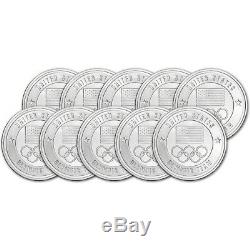 TEN (10) 1 oz Silver Round United States Olympic Committee Team USA 999 Fine