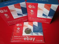 Team GB 2016 Rio Olympics UK 50p BUNC, Silver Proof, Piedfort Coins