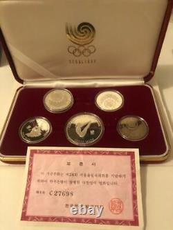 The 1988 24th Olympic Games Seoul silver coin in box