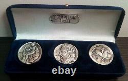 The Art Of Olympic Coins Box-coa. 925 Silver