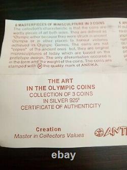 The Art Of Olympic Coins Box-coa. 925 Silver