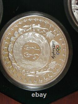 The Sydney 2000 Olympic Silver Coin Collection in Wood Display Case #10579