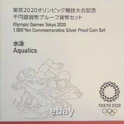 Tokyo 2020 Olympic Aquatics Proof Currency Coin 1000 Yen Series Brand New