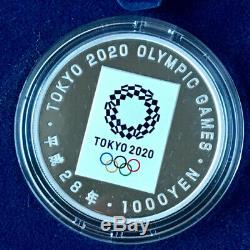 Tokyo 2020 Olympic Commemoration 1000 Yen Silver Proof Coin Set