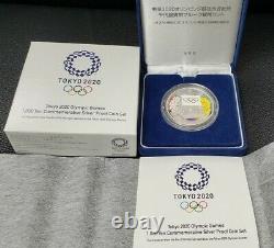 Tokyo 2020 Olympic Commemoration 1000 Yen Silver Proof Coin Set from Japan New
