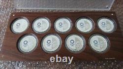 Tokyo 2020 Olympic Games 1000 Yen Commemorative SV Proof Coin Complete Set Rare