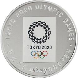 Tokyo 2020 Olympic Games holding Commemorative 1000 Yen Color Silver Coin Proof