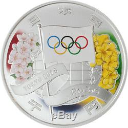 Tokyo 2020 Olympic Games holding commemoration 1000yen Colored Silver Coin Proof