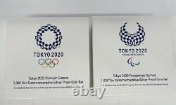 Tokyo 2020 Olympic and Paralympic, silver coin each 1, with paper box