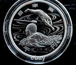 Tokyo 2020 Paralympic Aquatics 1000Yen Commemorative Silver Proof Coin Swimming