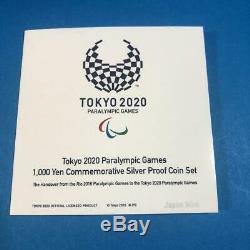 Tokyo 2020 Paralympic Commemoration 1000 Yen Silver Proof Coin Set Japan F/S