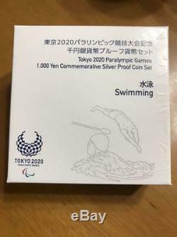 Tokyo 2020 Paralympic Games 1000 Yen Silver Coin Proof Coin Swimming Olympics