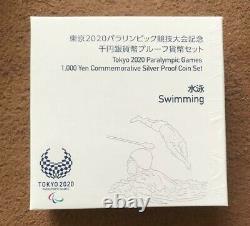 Tokyo 2020 Paralympics Proof Currency Coin 1000 Yen Series swimming