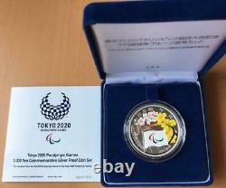 Tokyo Olympic Paralympic 2020 Memorial Silver Coin Nippon Japan Limited 1000Yen