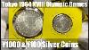 Tokyo Xviii Summer Olympics Japan 1964 1000 100 Silver Coins
