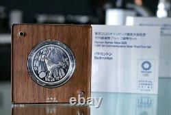 Tokyo2020 Olympic Game BADMINTON 1000Yen Commemorative Silver Proof Coin New