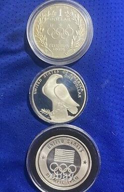 U. S. A olympic coins lot Of 3, 1988, 1984, 1896