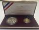 Us Mint 1988 Olympic Coins Proof Set Silver Dollar And Five Dollar Gold Coin Coa